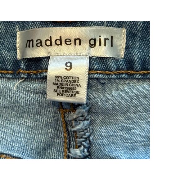Madden Girl Shorts Women 9 Blue Denim School Preppy Beach Outdoor Summer - Picture 3 of 7